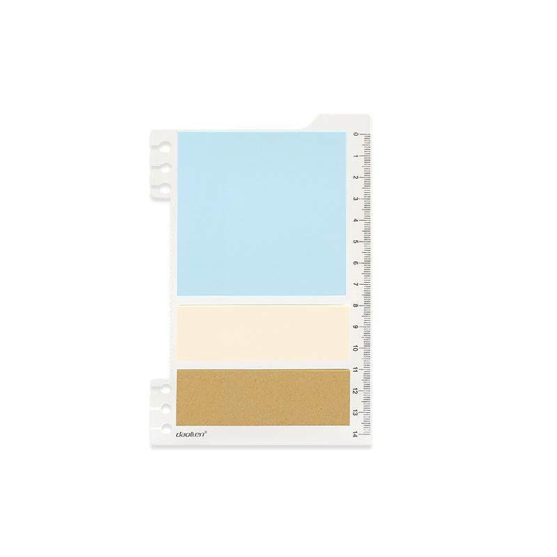 Morandi color transparent waterproof PET Sticky Note set portable loose leaf mounting coil book Category index post custom
