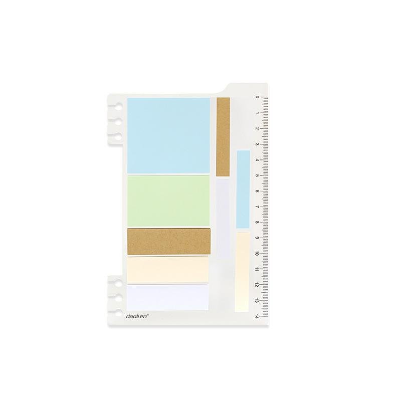 Morandi color transparent waterproof PET Sticky Note set portable loose leaf mounting coil book Category index post custom