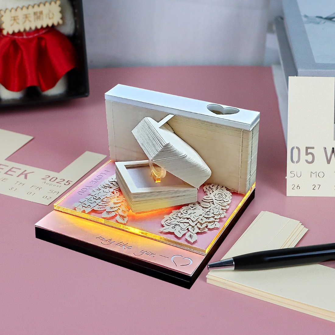 Hot Sale 3D Memo Pad Custom Calendar 2025 Ring Box Hary Potter Panda Kawaii Notepad Sticky Note Custom Logo Souvenirs Gift Items