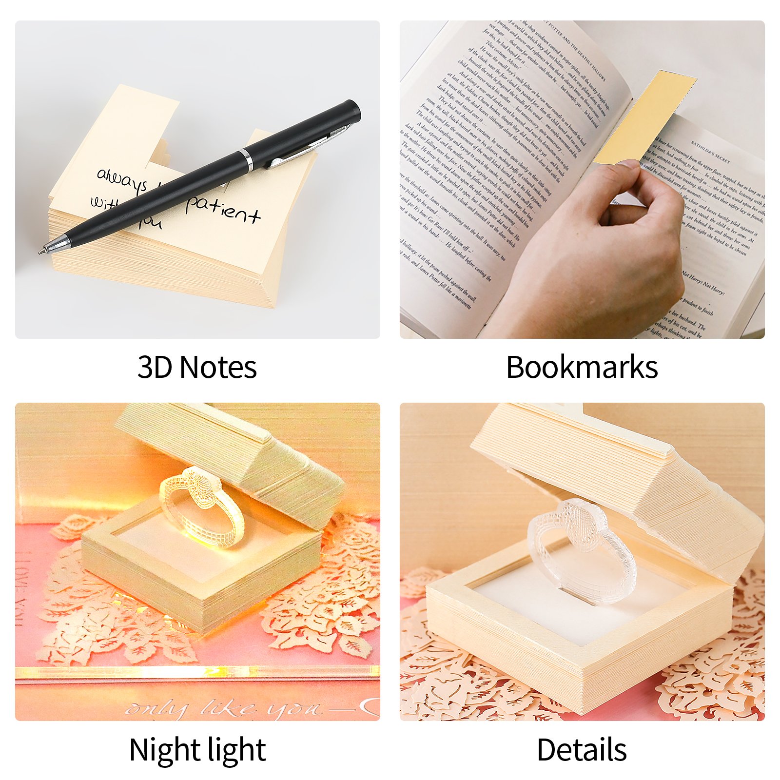 Hot Sale 3D Memo Pad Custom Calendar 2025 Ring Box Hary Potter Panda Kawaii Notepad Sticky Note Custom Logo Souvenirs Gift Items