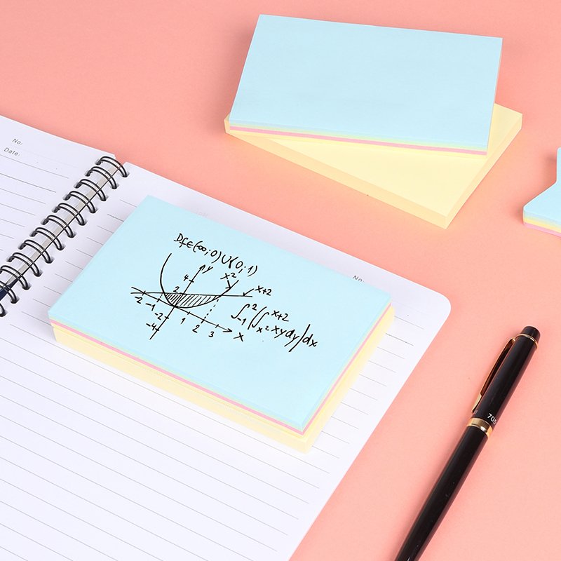 Wholesale 2x3 Inches Custom Sticky Note Pads Stationery Supplies 76*50mm Yellow Colorful Memo Pads