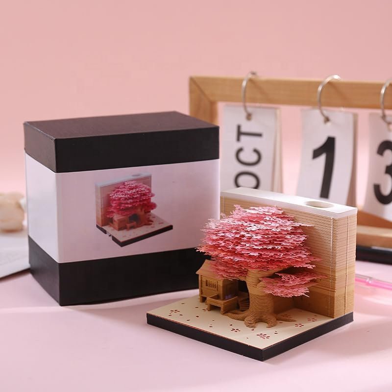 Unique Paper Carved Calendar Paper Art Calendar Carving Sticky Diy Note Office Home Gifts 3D Sticky Note