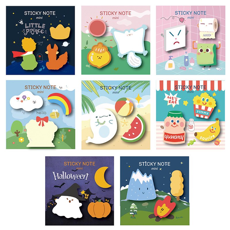 Kawaii Little Prince Memo pad Cute Cartoon Shaped Sticky Notes Sets School Office Stationery
