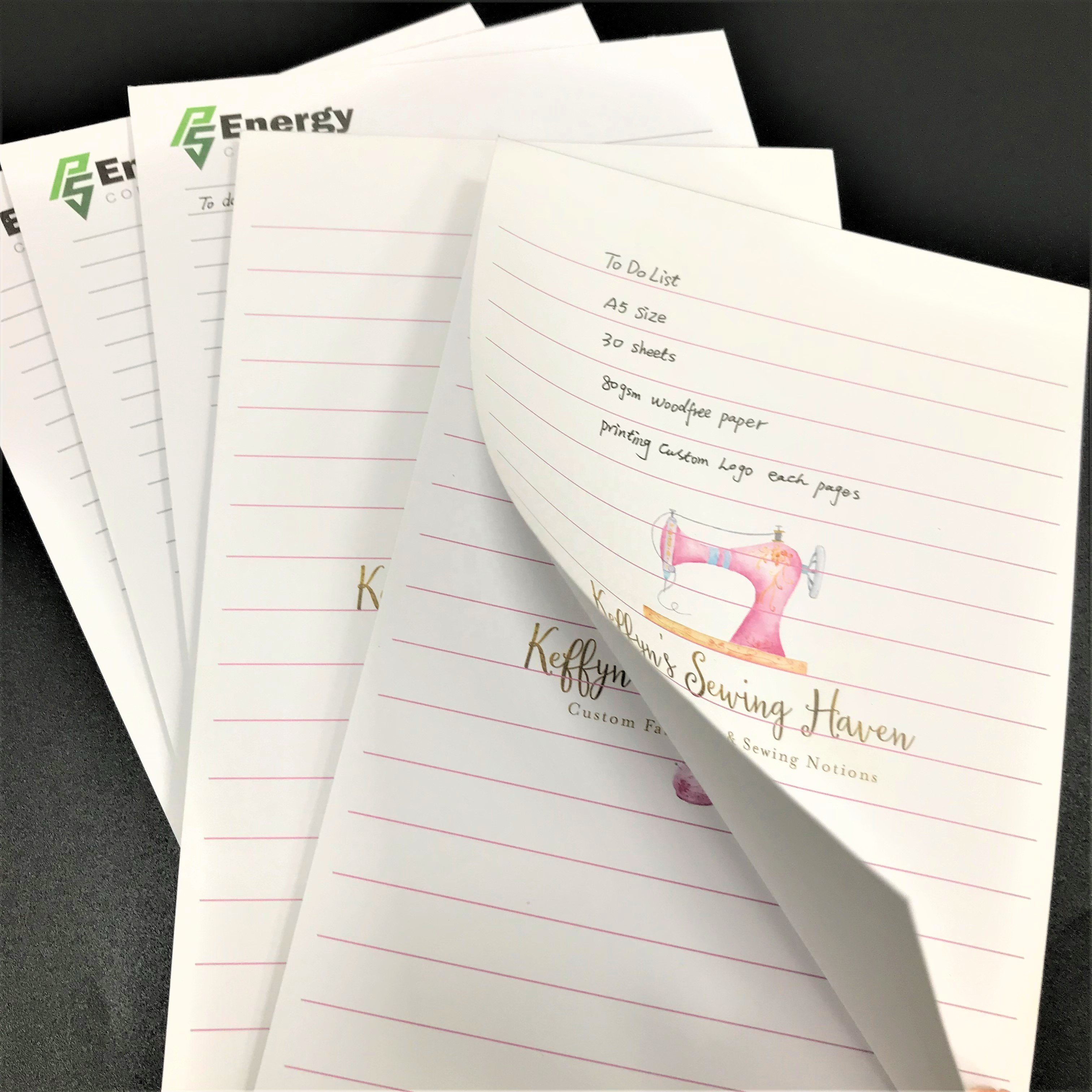 Pretty Funny Personalized Promotional Gifts Memo Pads 9x6 Tear-off A4/A5/A6/A7 Jotter Notepads Bulk for Women