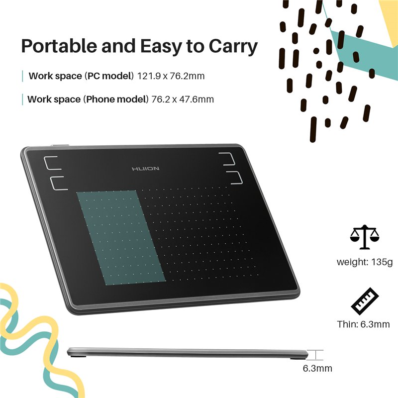 Huion H430P Battery-Free professional drawing tablet paperless electronic signature pad