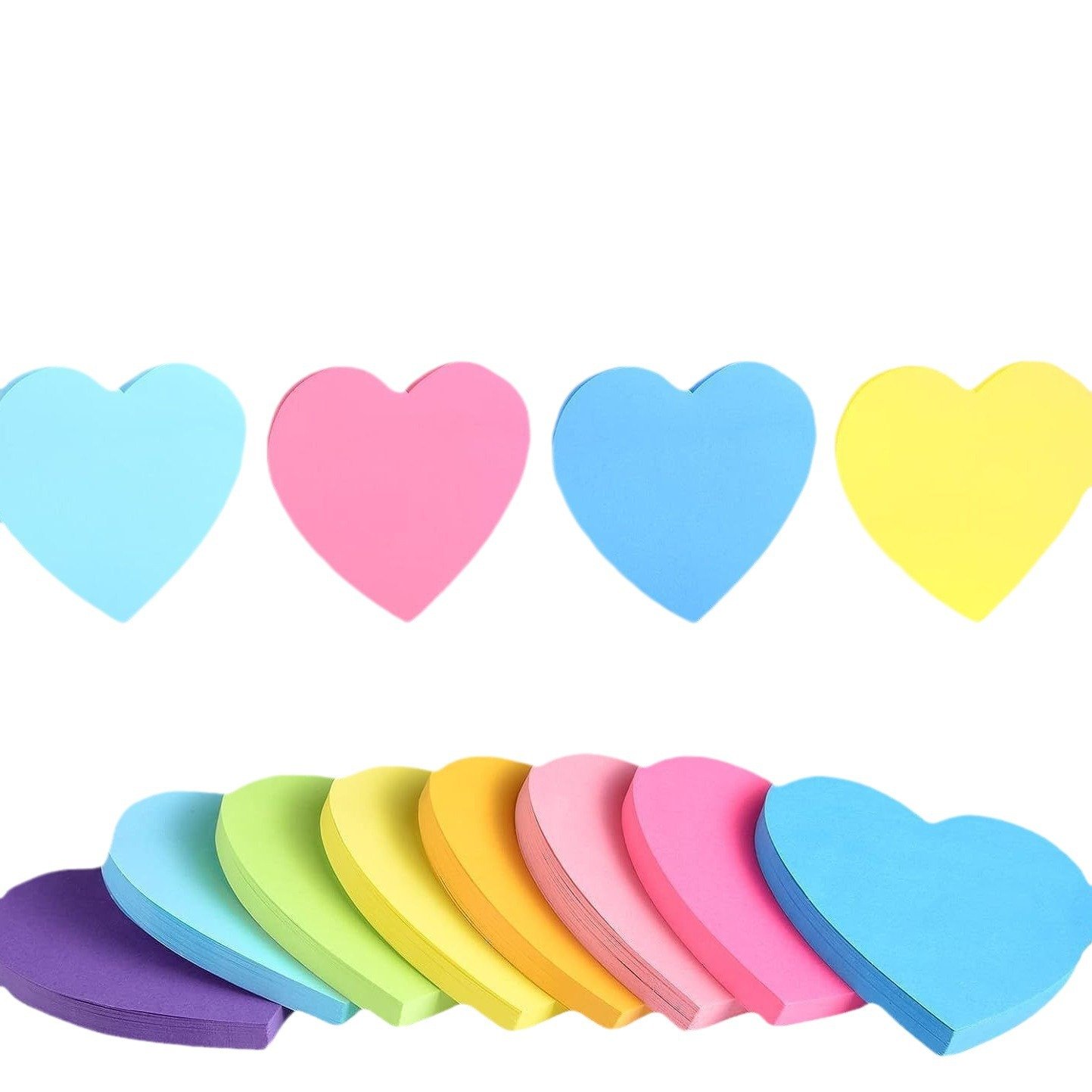JPS OEM Notes Autocollantes Cute Heart Shape Customizable Sticky Notes