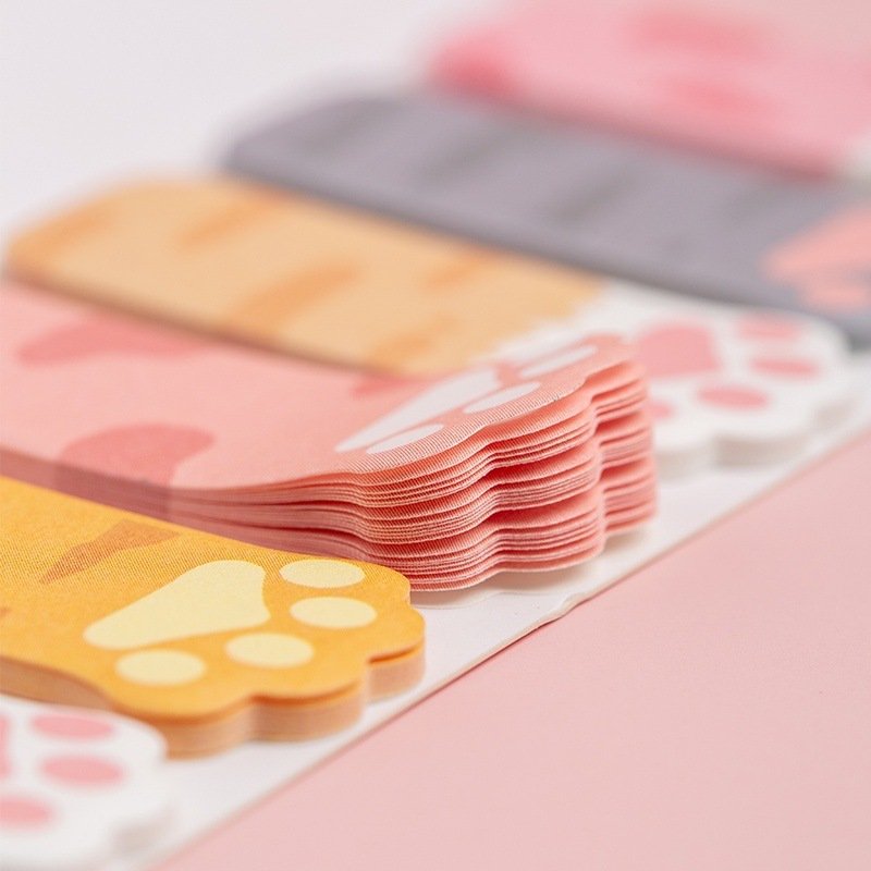 Creative school stationery cartoon cute kawaii cat paw sticky note for kids