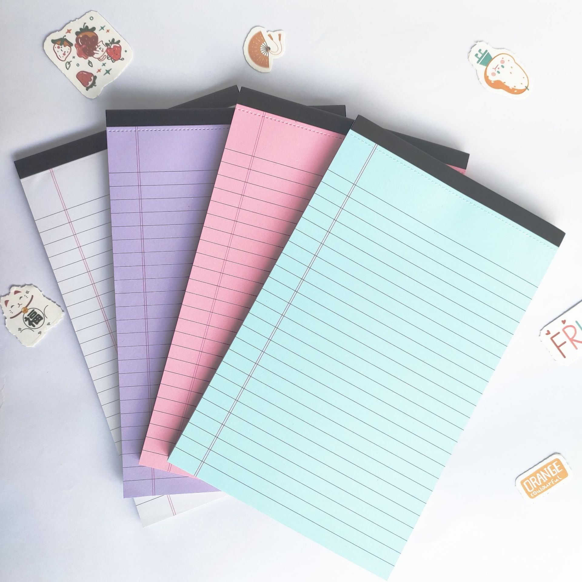 Hot sale Colorful Note Pads To Do List Legal Pad Writing Notebook Double Side Printed Lined tear off Notepads