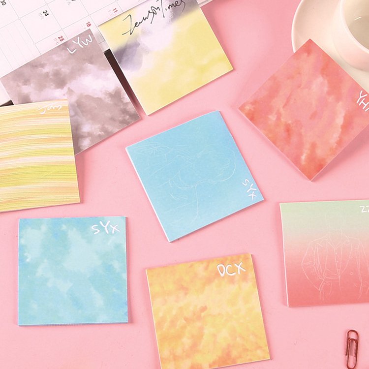Wholesale Sticky Notes Pad With Printing Logo Adhesive Blank Memo Custom Sticky Notes Cute 3d Sticky Notes Book