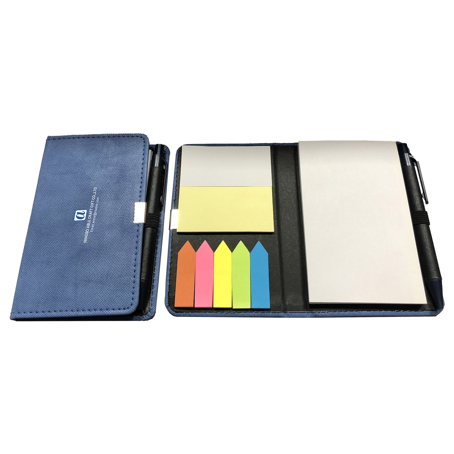 Customized Logo Monthly Planner Cute Digital Notepad Pen Memo Pads Self-Adhesive Stick Notes PU Material Office School Home Gift