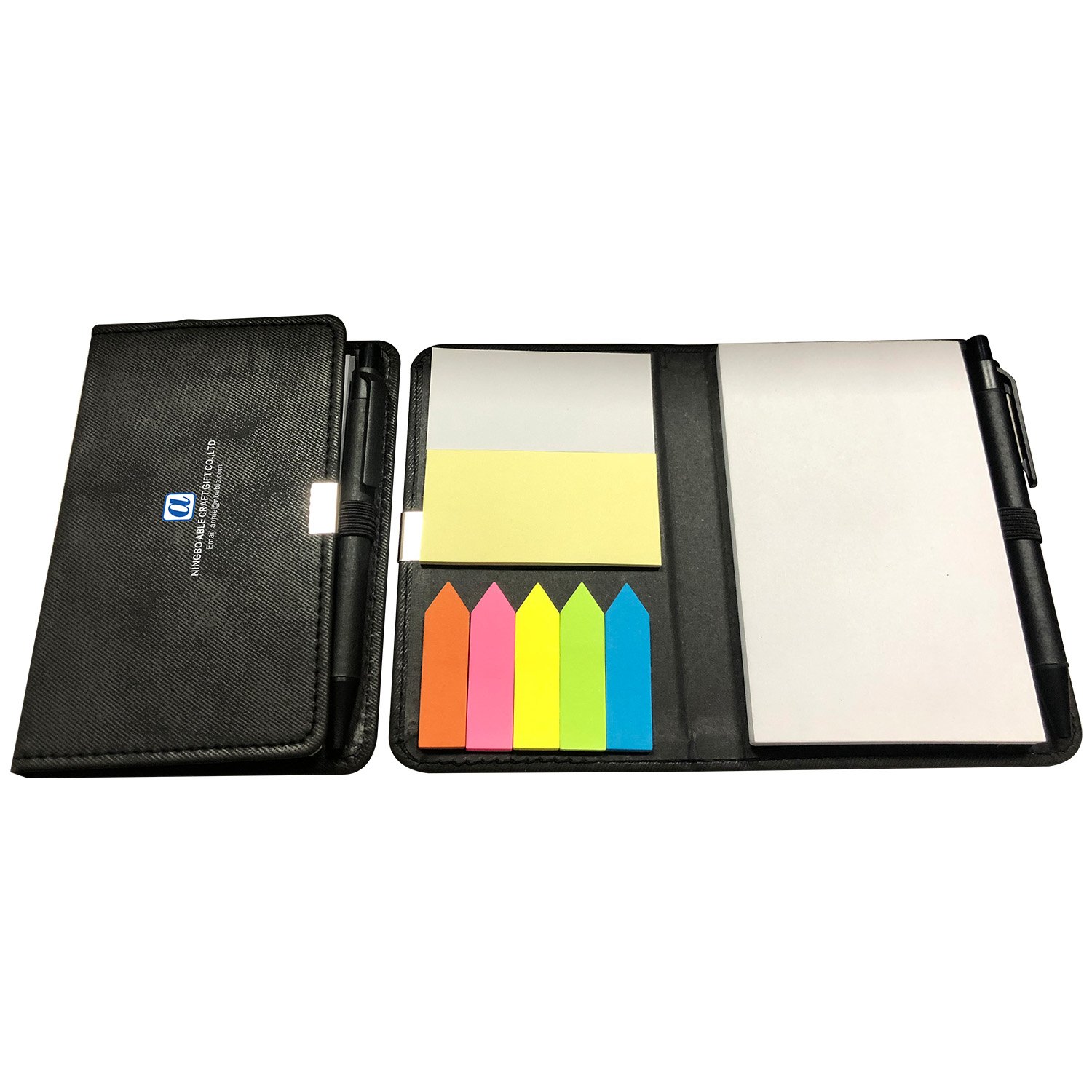 Customized Logo Monthly Planner Cute Digital Notepad Pen Memo Pads Self-Adhesive Stick Notes PU Material Office School Home Gift