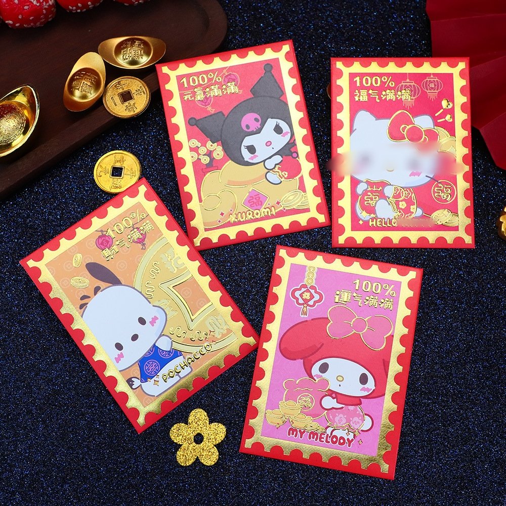 DHF1166 New arrival kawaii cartoon Melody Kuromi New Year's lucky money red packet cartoon creative cat red envelope
