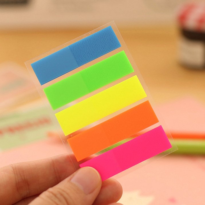 wholesale Price Cheap Color Bookmark Marker Plastic Box Packaging Set Sticky Note Tab Pet Waterproof Planner Stickers Index Tabs
