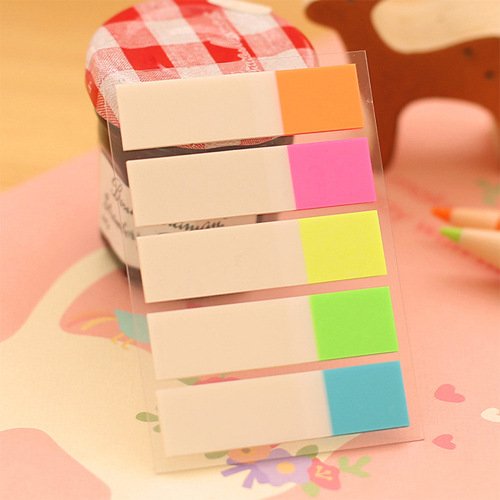 wholesale Price Cheap Color Bookmark Marker Plastic Box Packaging Set Sticky Note Tab Pet Waterproof Planner Stickers Index Tabs