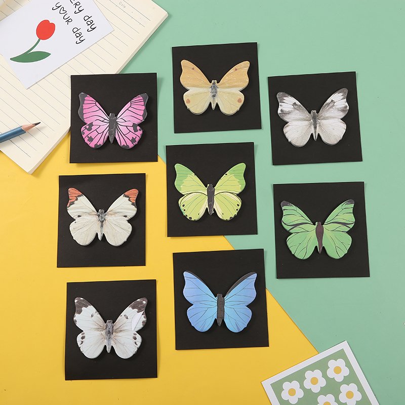 KADISI Wholesale Custom Note Pad School colorful Memo Pad Office butterfly Sticky Notes
