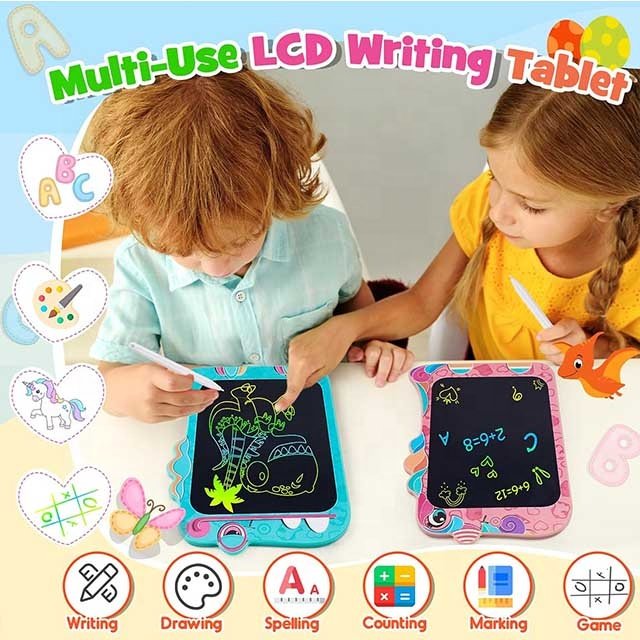 LCD Writing Tablet Kids Toys 8.5" Learning Drawing Board Toddler Toys Dinosaur Toys Idea Light Doodle Pad Gifts for Kids