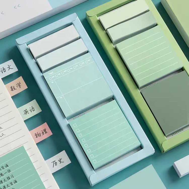 New Style Eco Friendly Unique Sticky Notes Paper Sticky Memo Notes Kawaii Memopad Sticky Note Sets With Printing Logo