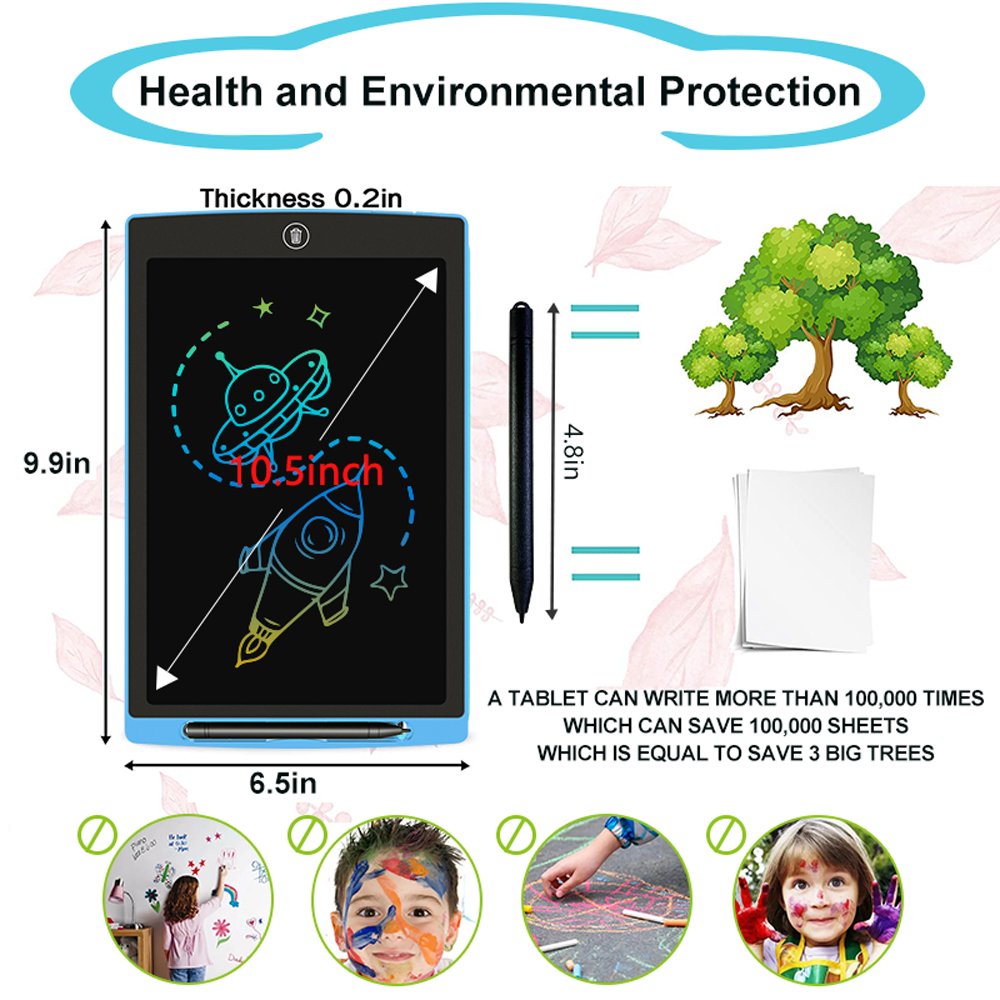 LCD Writing Tablet 10 Inch Digital Ewriter Electronic Graphics Tablet Portable Mini Board Handwriting Pad Drawing Tablet Pink