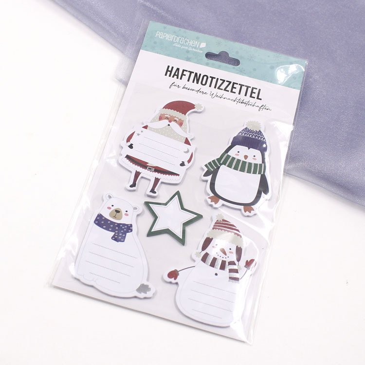 Cheap Wholesale Custom Christmas Series Paper Sticky Notes Pad Set Writing Tablets Stationary Memo Pad To Do List Notepad