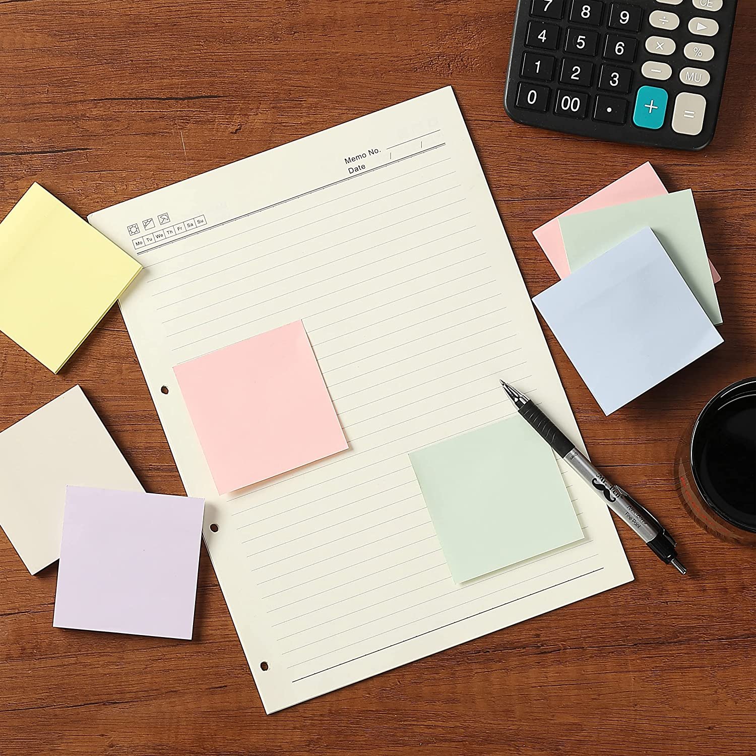 Customized Logo Office student Bright Colors Self-Stick Pads 3x3 Inches Sticky Notes Blank Memo Pads Note Pad
