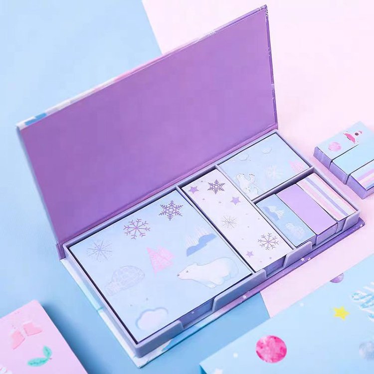 New Design Custom Calendar Original Kawaii Stationery Korean Self-Adhesive Memopad Sticky Note Sets