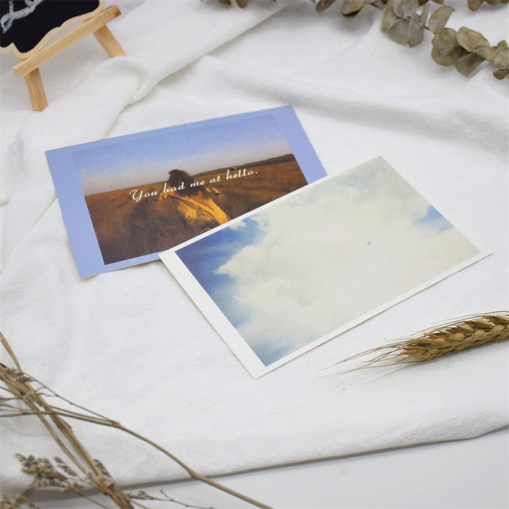 Custom Logo Design Printing Art Paper Both Sides Small Postcard Greeting Thanks Cards Custom Thank You Cards for Business