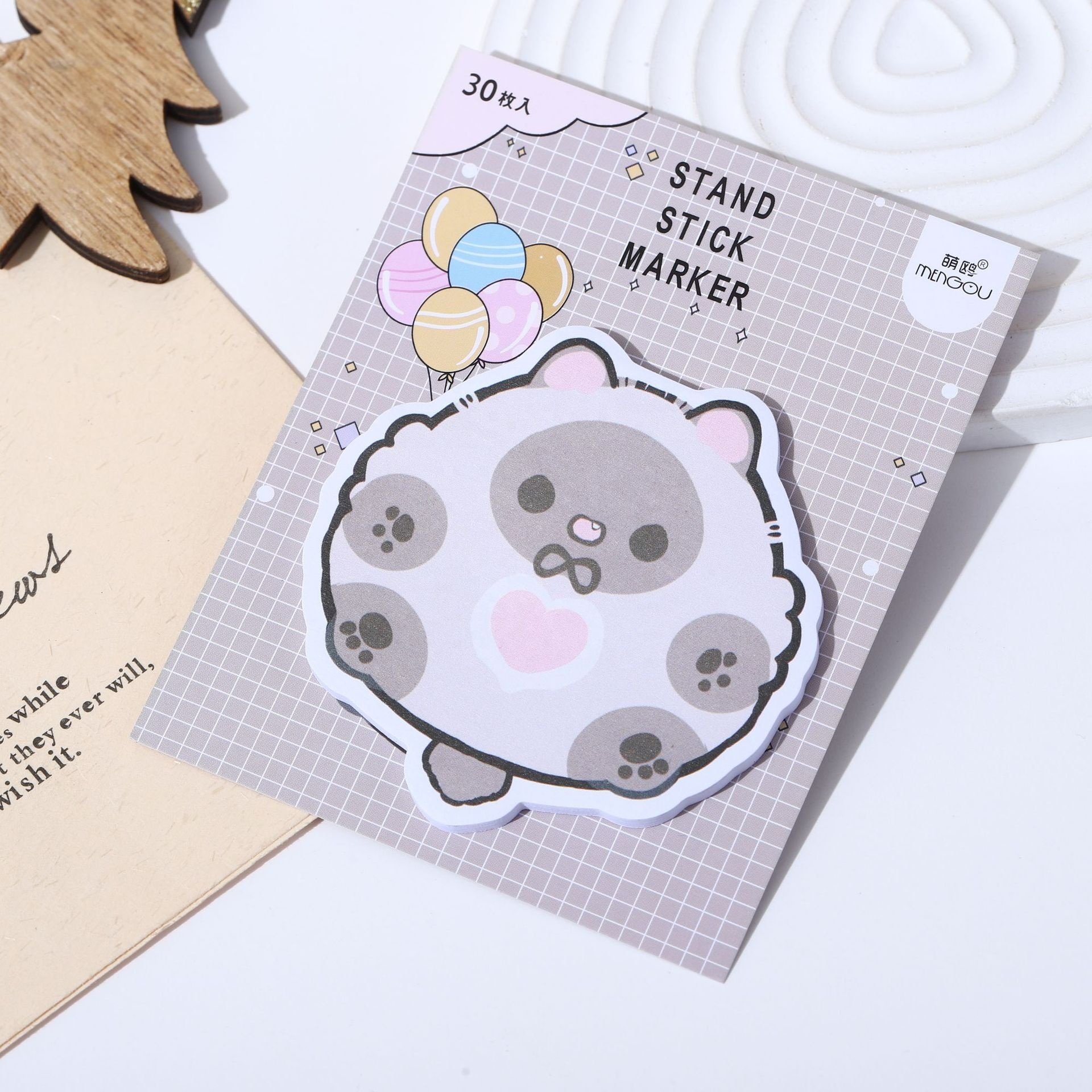 School kids memo pad cartoon cute cat printing novelty sticky notes