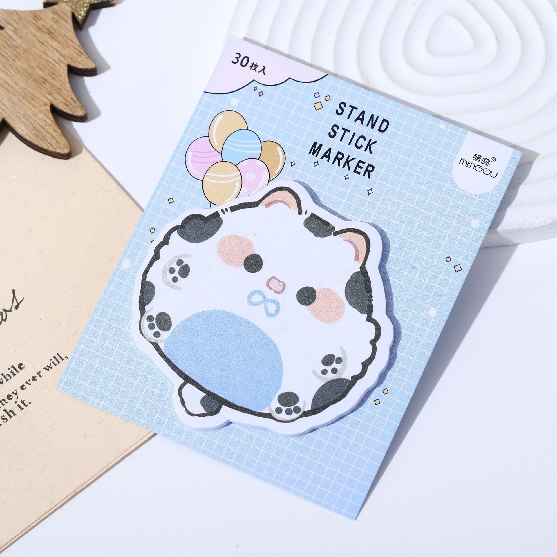 School kids memo pad cartoon cute cat printing novelty sticky notes