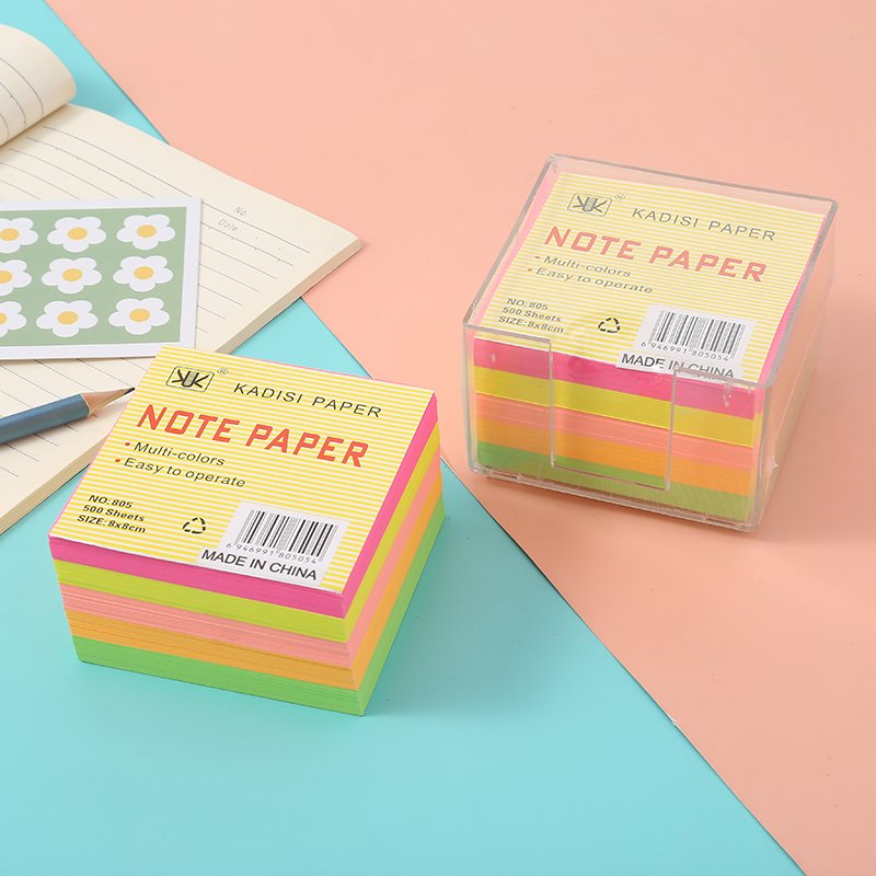 Wholesale customized memo pads colourful paper cubes non-viscous note pad paper block memo cubes