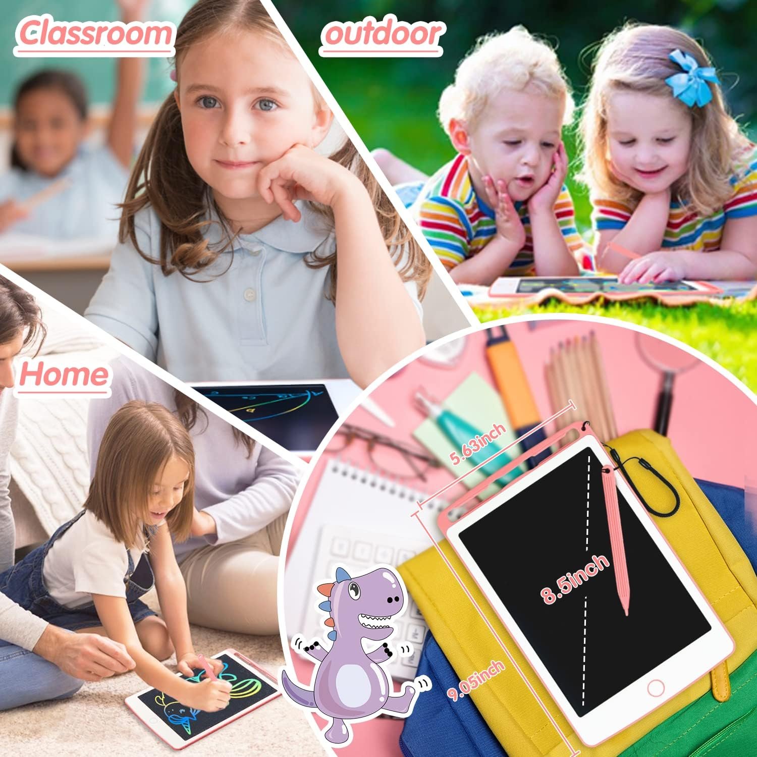 Factory Electronic Writing Pad Lcd Erasable Memo Pad for Kids Drawing Boards Ewriter Board 8.5 Inch LCD Writing Tablets