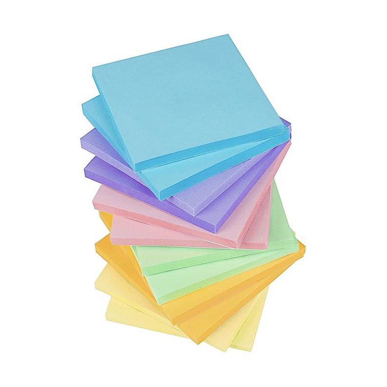 School Office Supplies Custom Colorful Sticky Note Self-Stick Pads Easy to Post for Surfaces Monitors Walls Windows