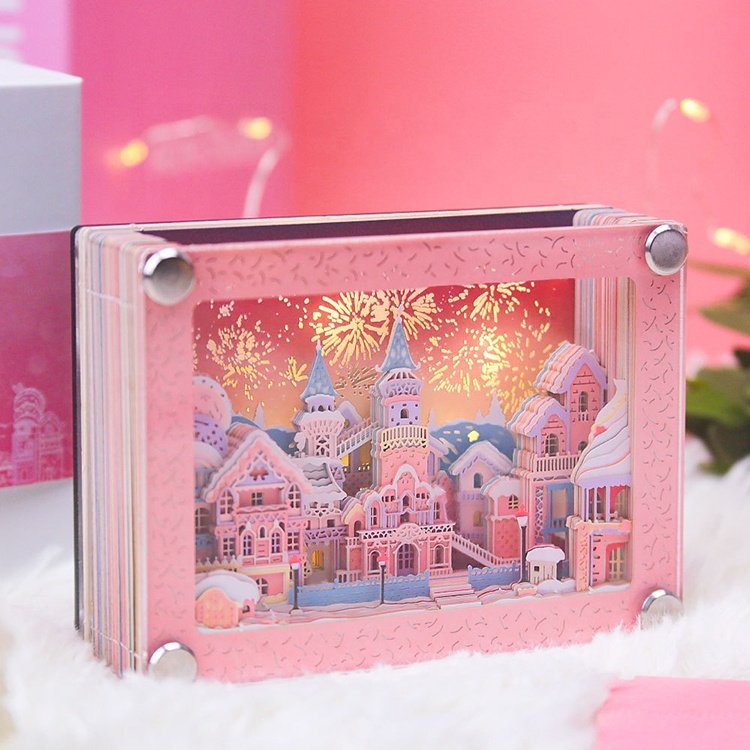 Direct Shipping Children Love Harry Magic Castle Calendar Cherry Blossom Treehouse Luxury Gift 3D Stickers