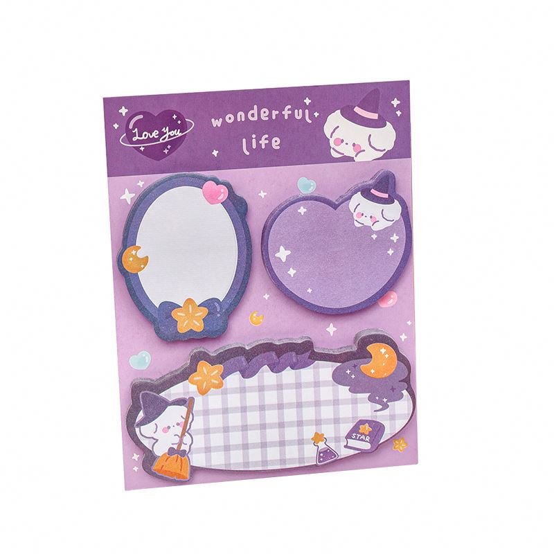 Hot Cute cartoon combination memo pad creative messages special shaped paper notes 60 pieces