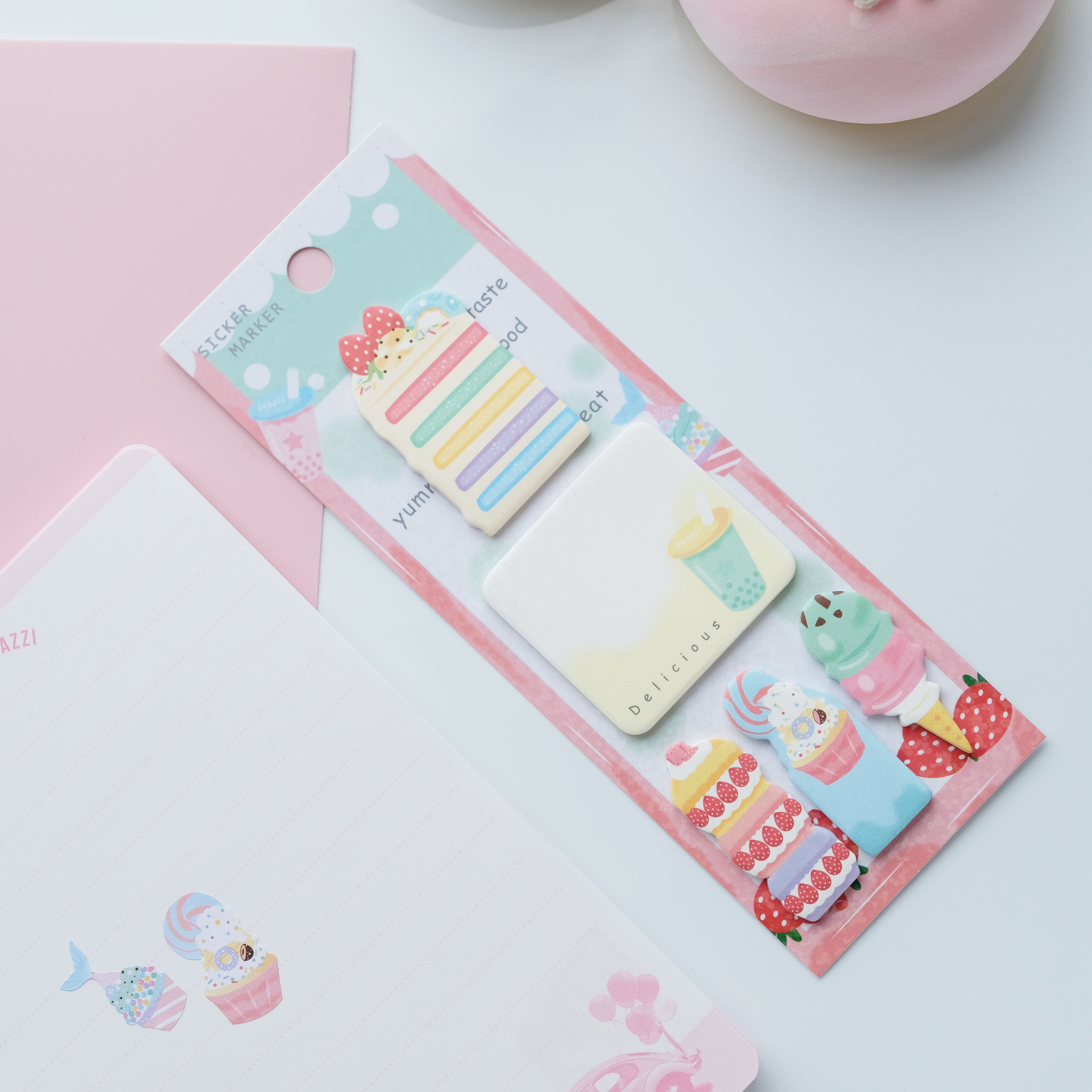 Original Design Fantasy Laser Macaron series cute memo pad sticky note