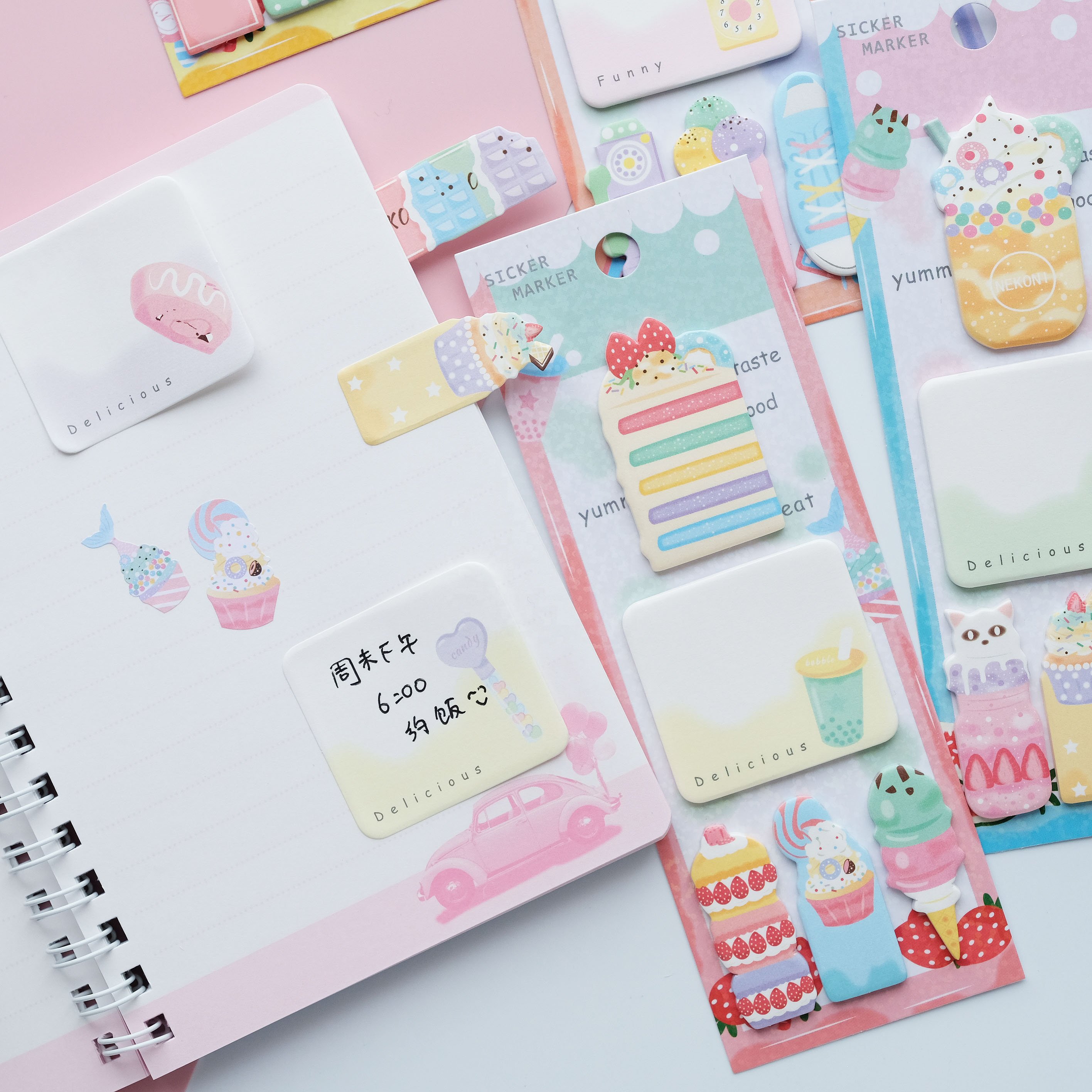 Original Design Fantasy Laser Macaron series cute memo pad sticky note