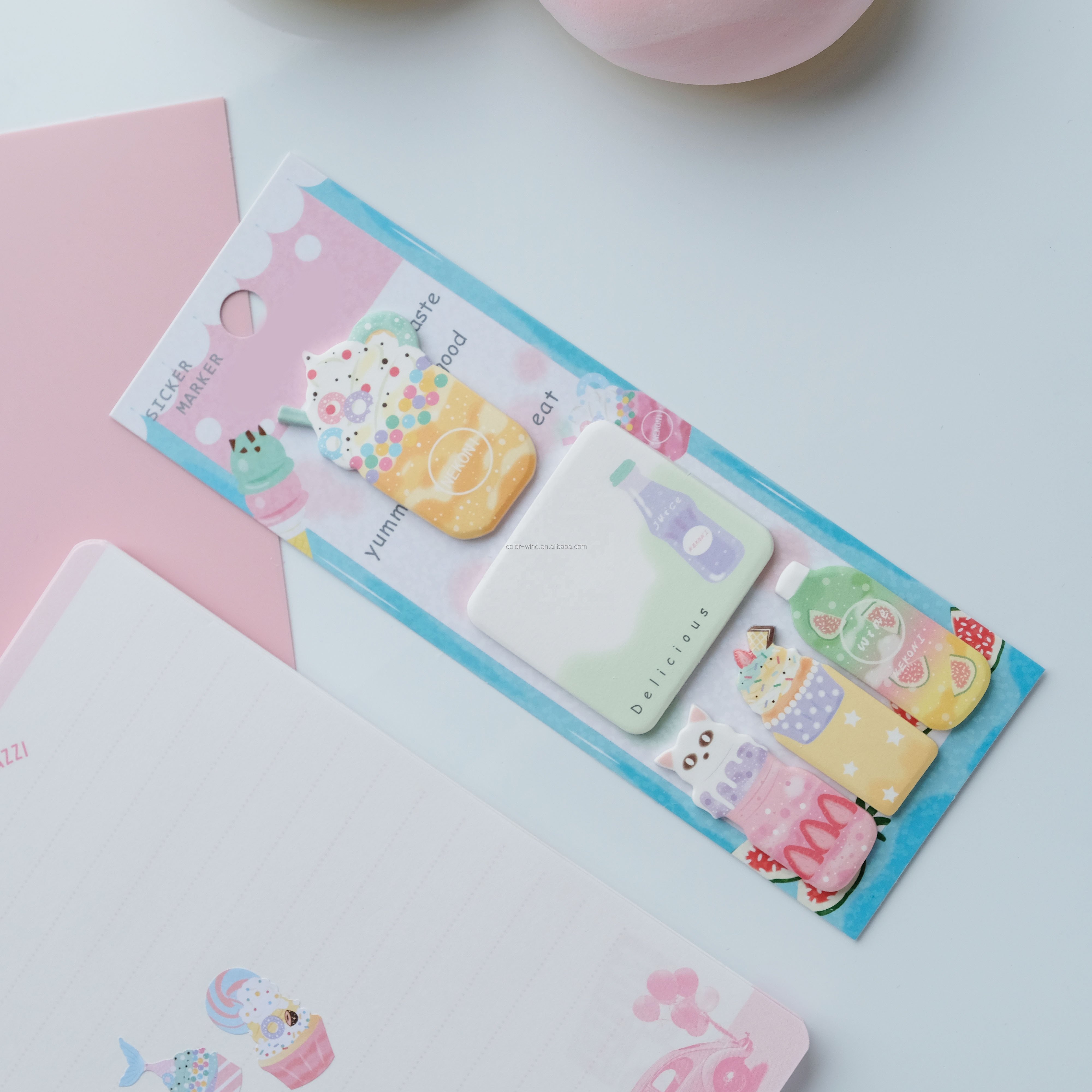 Original Design Fantasy Laser Macaron series cute memo pad sticky note