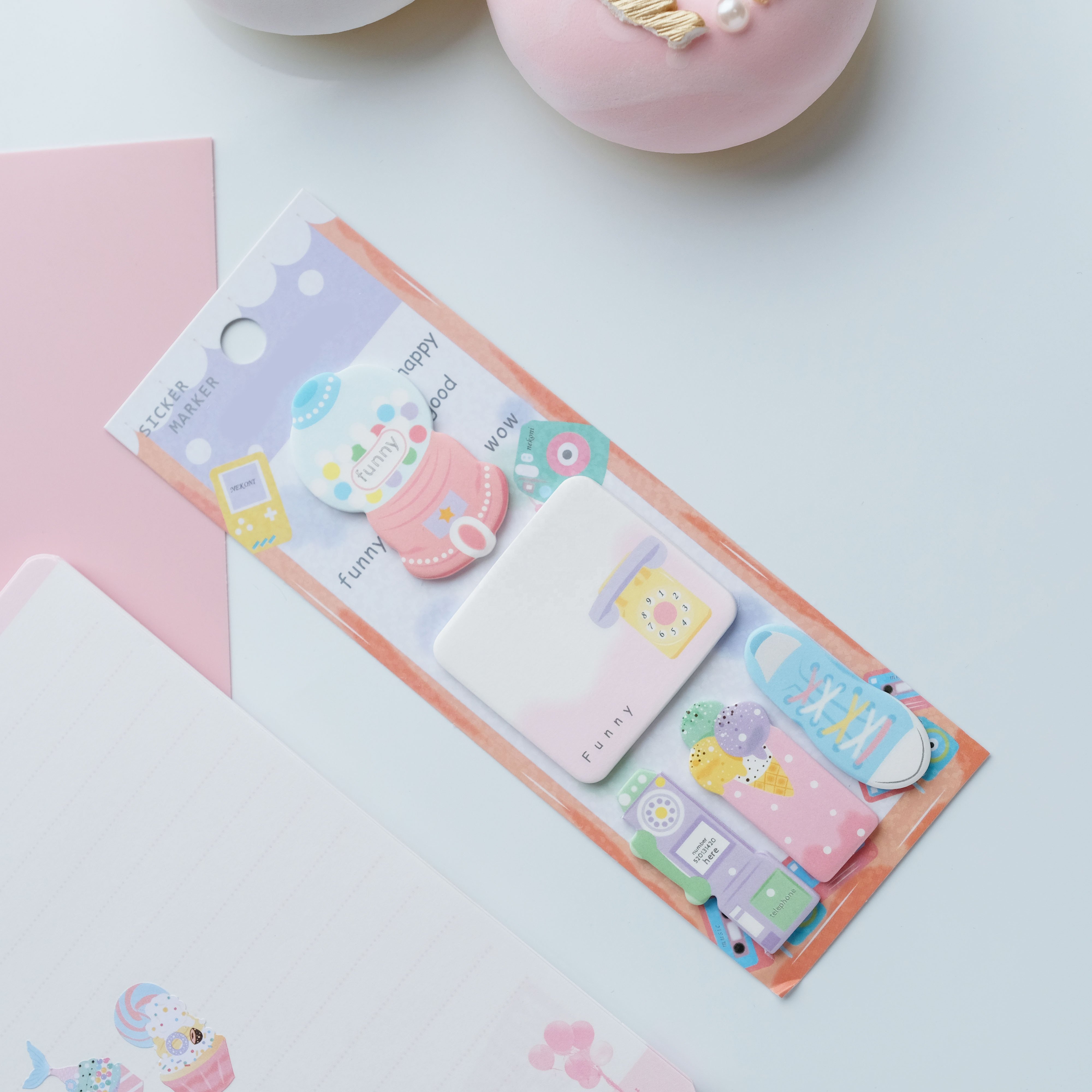 Original Design Fantasy Laser Macaron series cute memo pad sticky note
