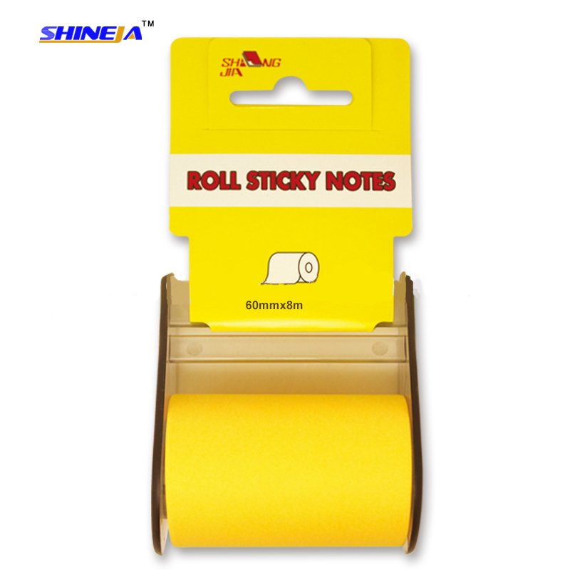 Good quality creative stationery removable sticky notes roll with plastic dispenser