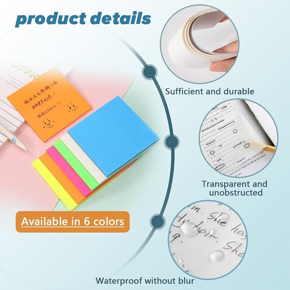 hot sale clear transparent sticky notes it funny post sticky notes pad