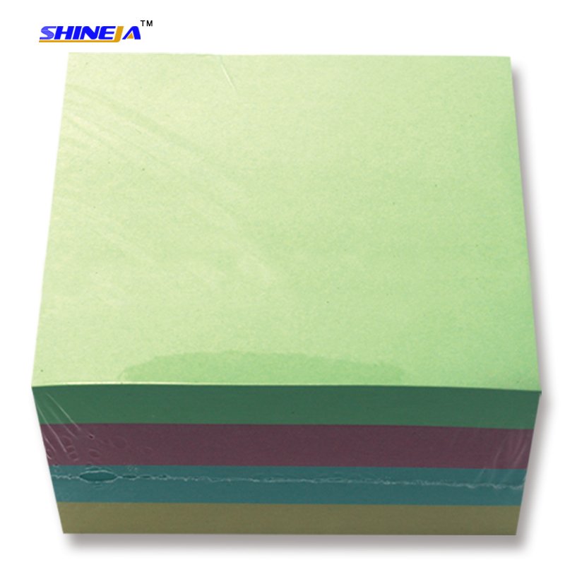 Popular good quality self-adhesive sticky notes cube in assorted colors for school and office
