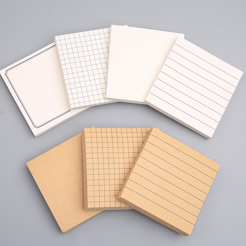 Wholesales Grid Yellow Simple Memo Bulk Sticky Memo Pad Note 3x3 Sticky Notes