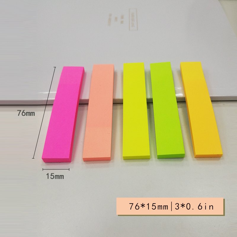 Promotional Sticky Note Memo Strip Mini Colourful Memo Pad For School and Office