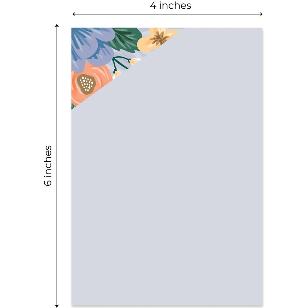 Customise Floral Notepad Kawaii Sticky Note Memo Pad Assortment 4" X 6" Botanical Sticky Note Pads Custom Wireless Notepad