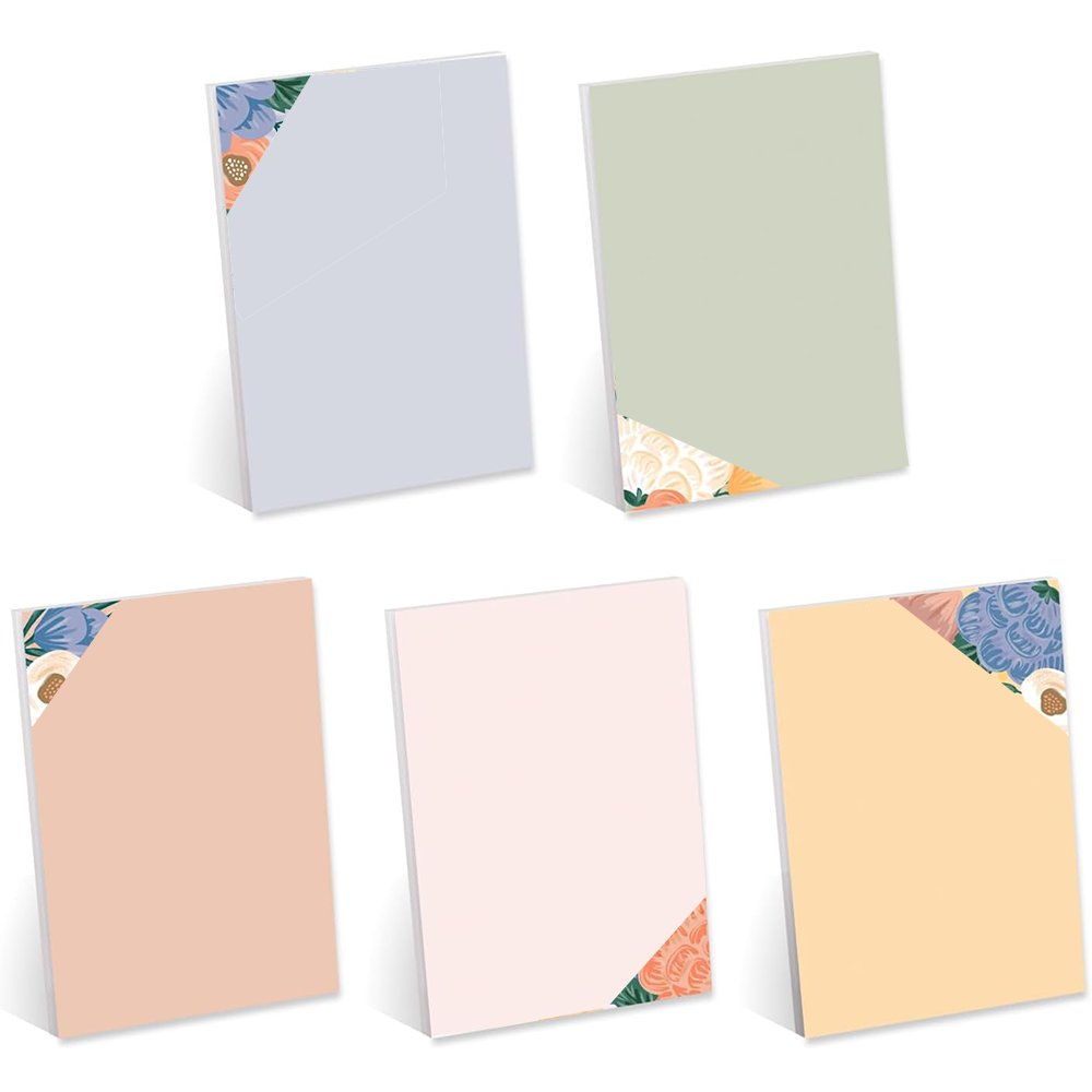 Customise Floral Notepad Kawaii Sticky Note Memo Pad Assortment 4" X 6" Botanical Sticky Note Pads Custom Wireless Notepad