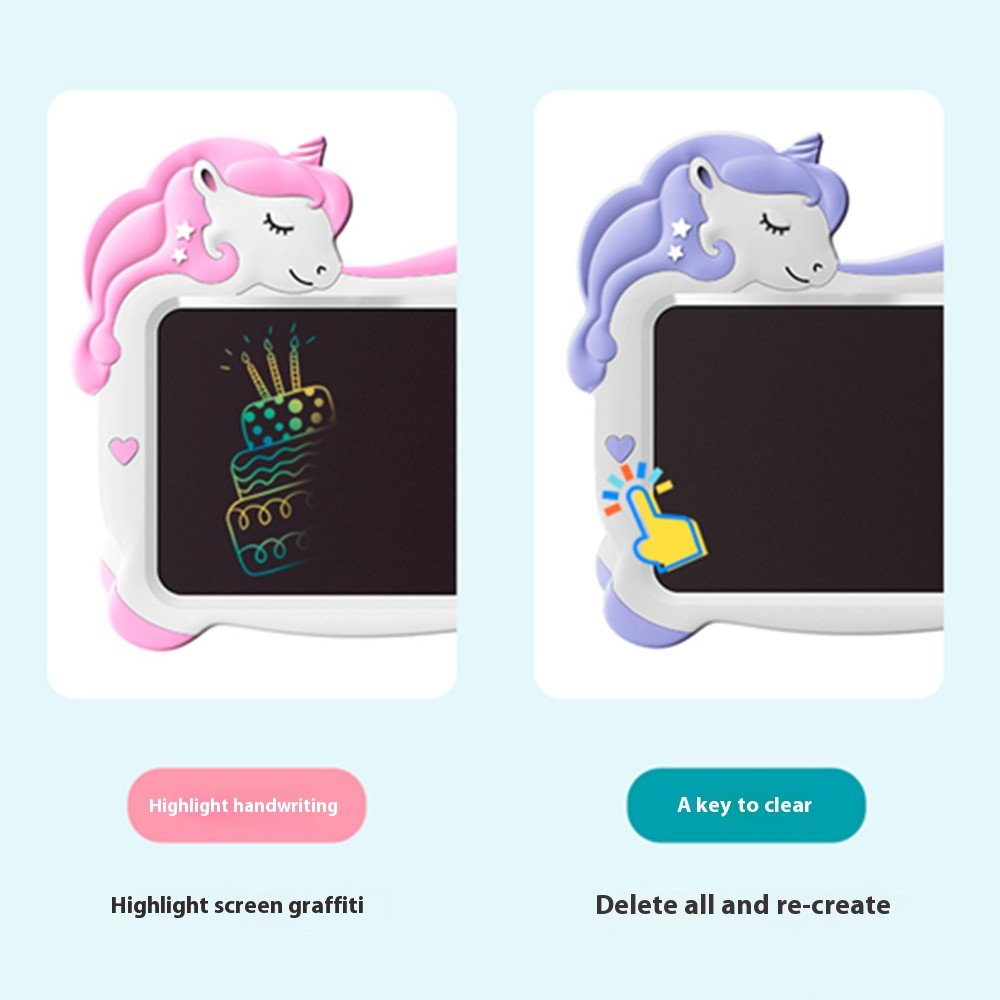 ABLE notepad Large Screen LCD Writing Tablet Unicorn Cartoon Drawing Board Custom stationery lcd writing pad 12 inch