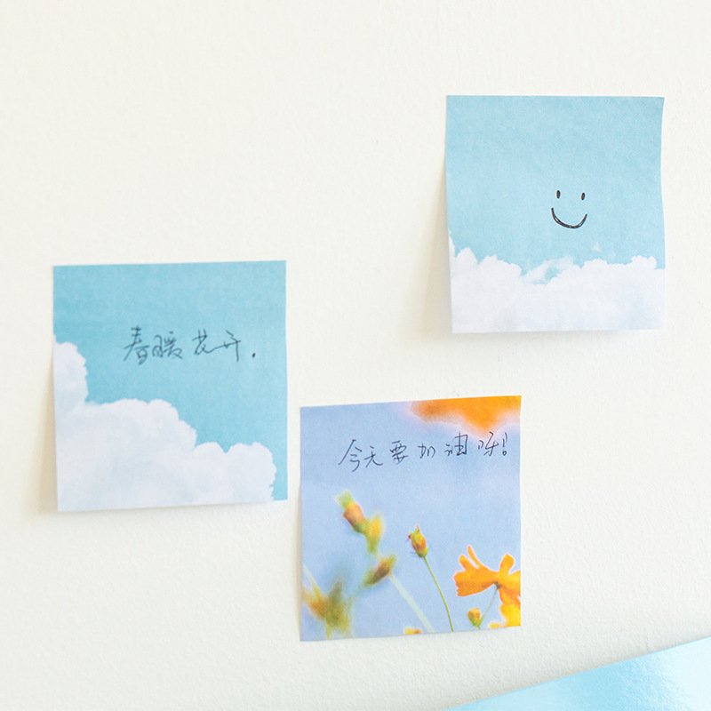 60sheets Lovely Memo Pads Cartoon Stationery Decorative Material Portable Notepad School Office Supply Sticky Notes