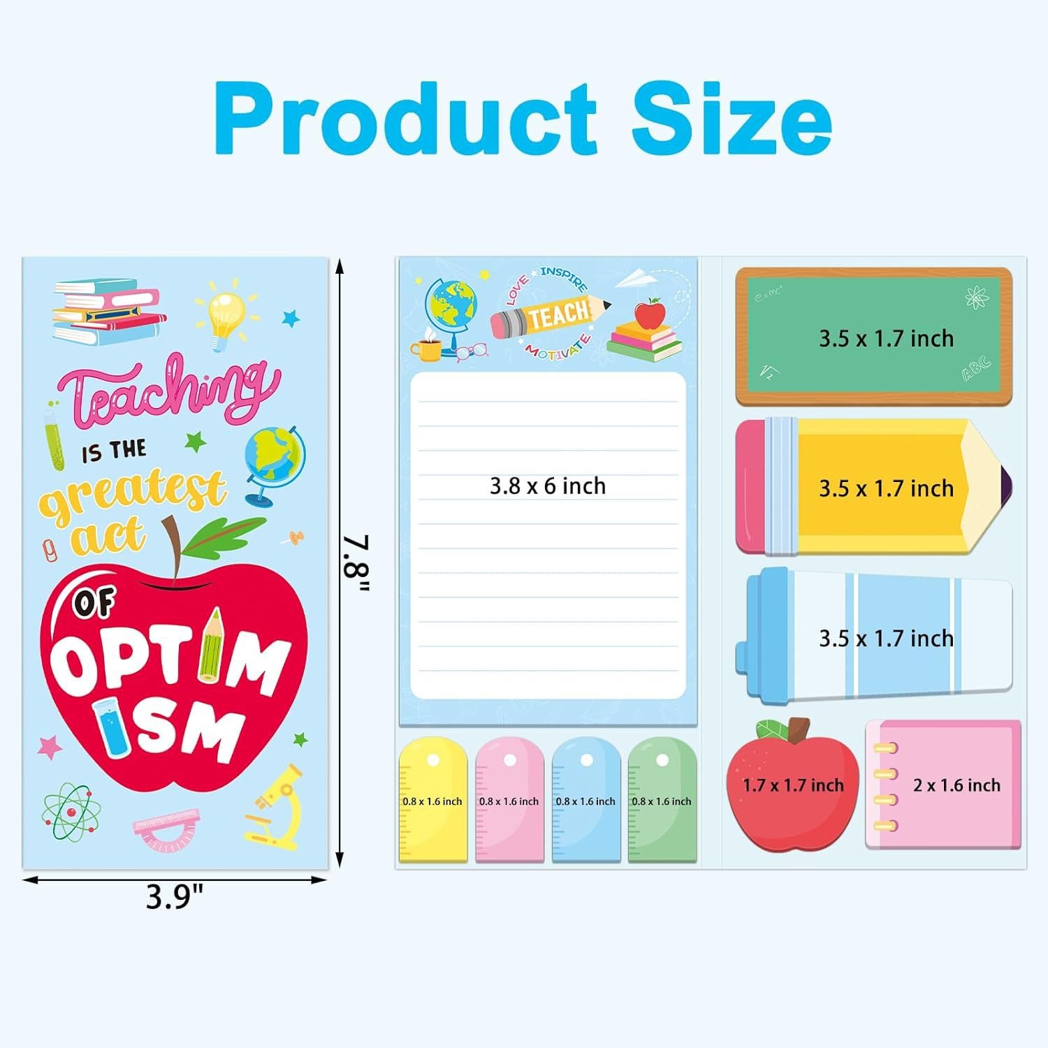 School themed Sticky notes combo cute sticker Cartoon memo pad School supplies Children's gifts customizable