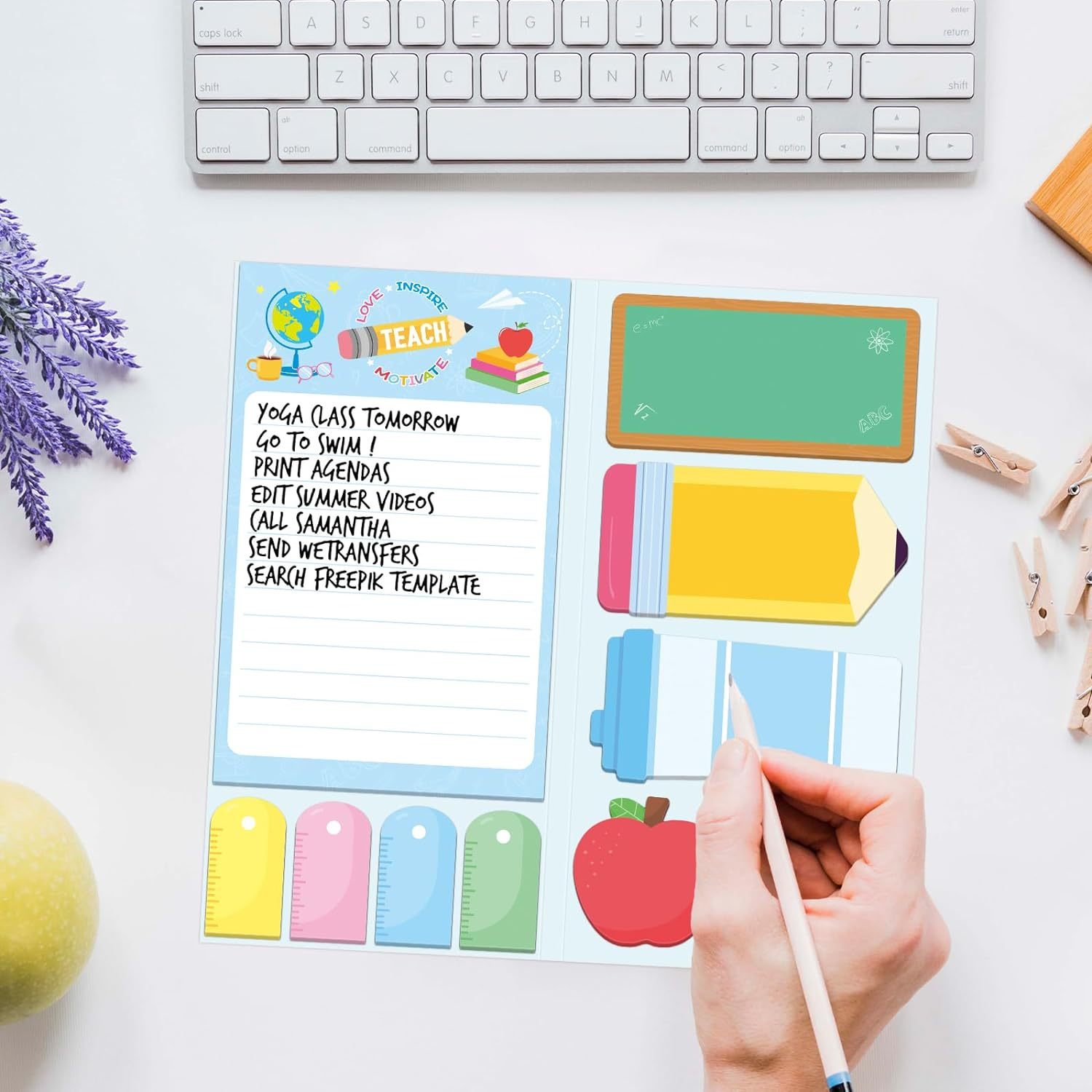 School themed Sticky notes combo cute sticker Cartoon memo pad School supplies Children's gifts customizable