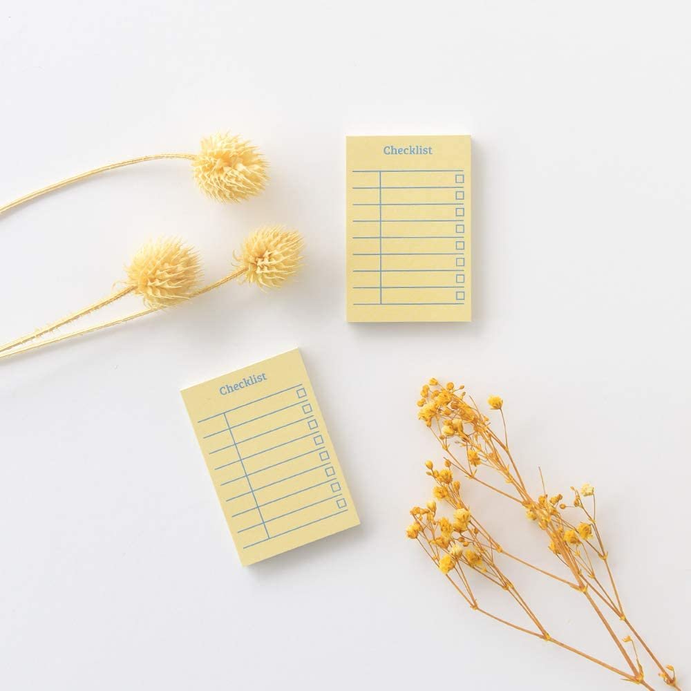 5Pcs Cute Planning To Do List Notepad Custom Sticky Notes with Lines Self Adhesive Memo Pads 50 Sheets Note Pad