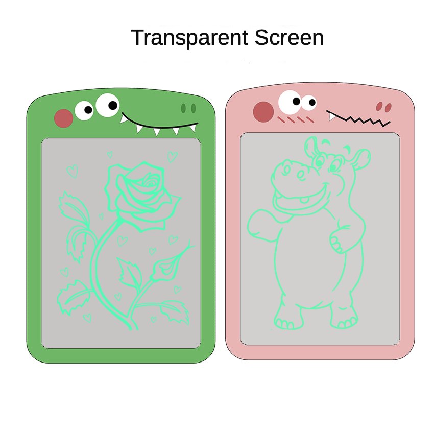 6.5 inch Cartoon lcd writing pad Children memo pad drawing board kids Toy Transparent writing board